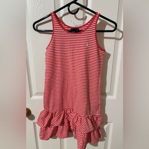 Ralph Lauren Red and White Striped Girl’s Summer Dress